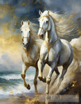 Ai Art Of Horses Running Wild With Waves Animal Ai Art