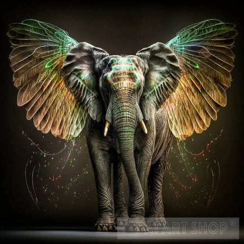 Ai Artistic Style Elephant Illustration Animal Art