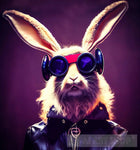 Ai Bunny Rock And Roll Funky Style Illustration Animal Art