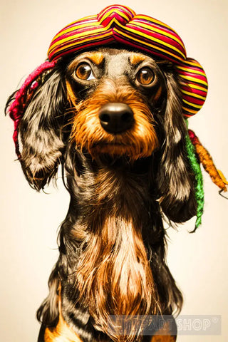 Ai Dog Gypsy Style Illustration Animal Art