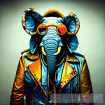 Ai Elephant Rock And Roll Illustration Animal Art