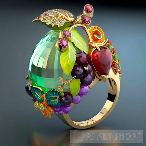 Ai Jewellery Collection Green Ring Artwork