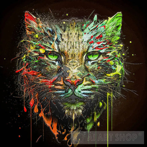Ai Painted Cat 3 Animal Art