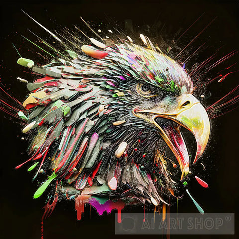 Ai Painted Eagle Animal Art