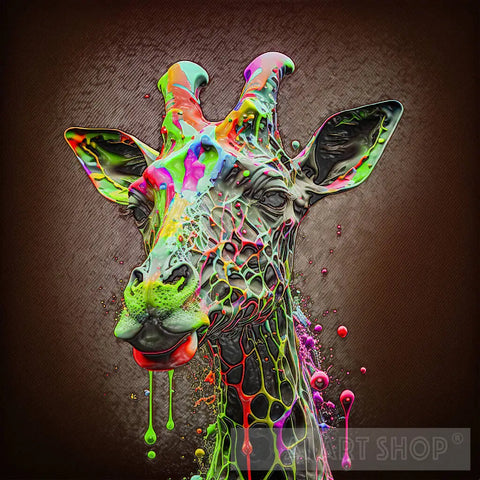 Ai Painted Giraffe Animal Art