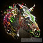 Ai Painted Zebra 2 Animal Art