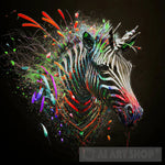 Ai Painted Zebra Animal Art