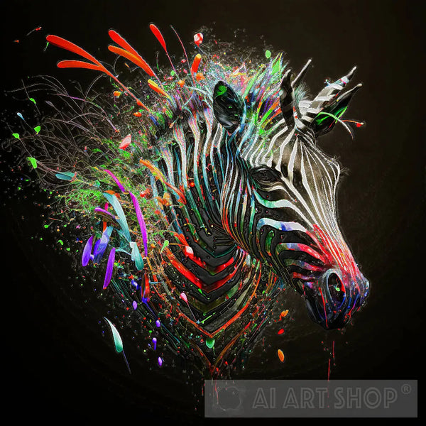 絵画 Zebrappy 絵画 Zebrappy Z Gallerie Canvas Zebra painting By R. Atkins