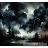 Ai Painting - Dark & Moody Watercolor Art