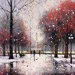 Ai Painting- Hyde Park On A Snowy Day Painting