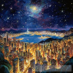 Ai Painting - Night View From The Peak Hong Kong