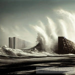 Ai Part 2 Historical Monuments Overtaken By An Angry Ocean Architecture Art