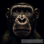 Ai Portrait Of A Chimpanzee Animal Art