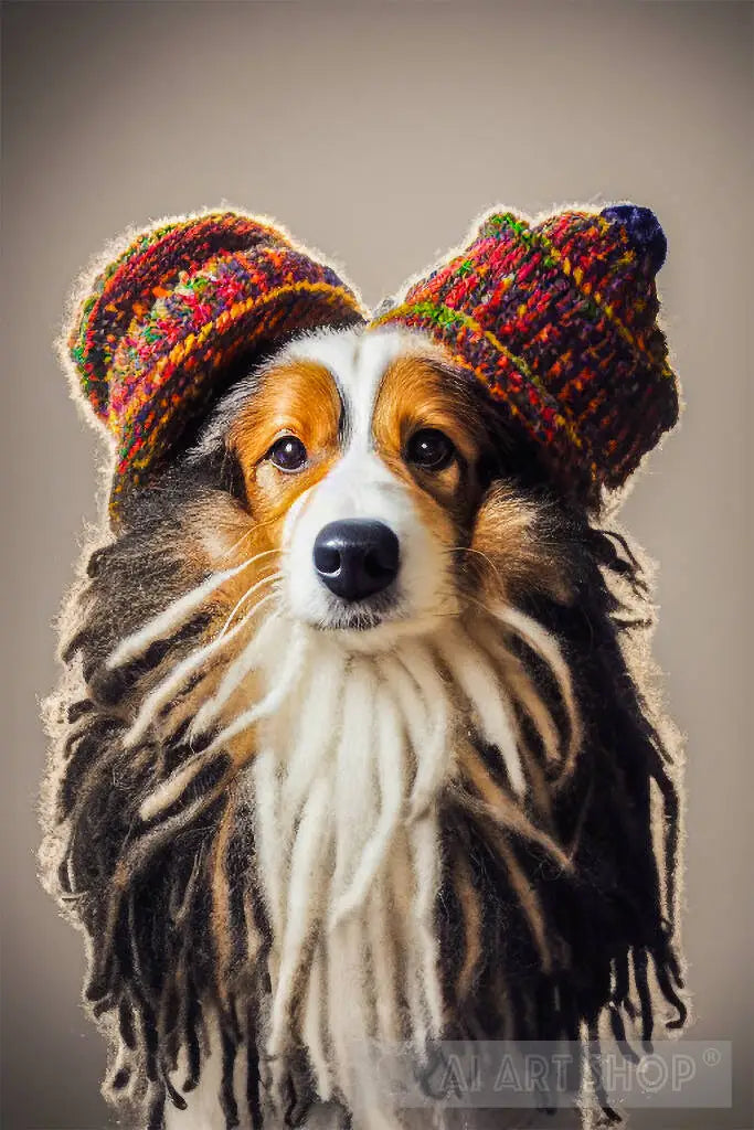 AI Rasta style dog Illustration