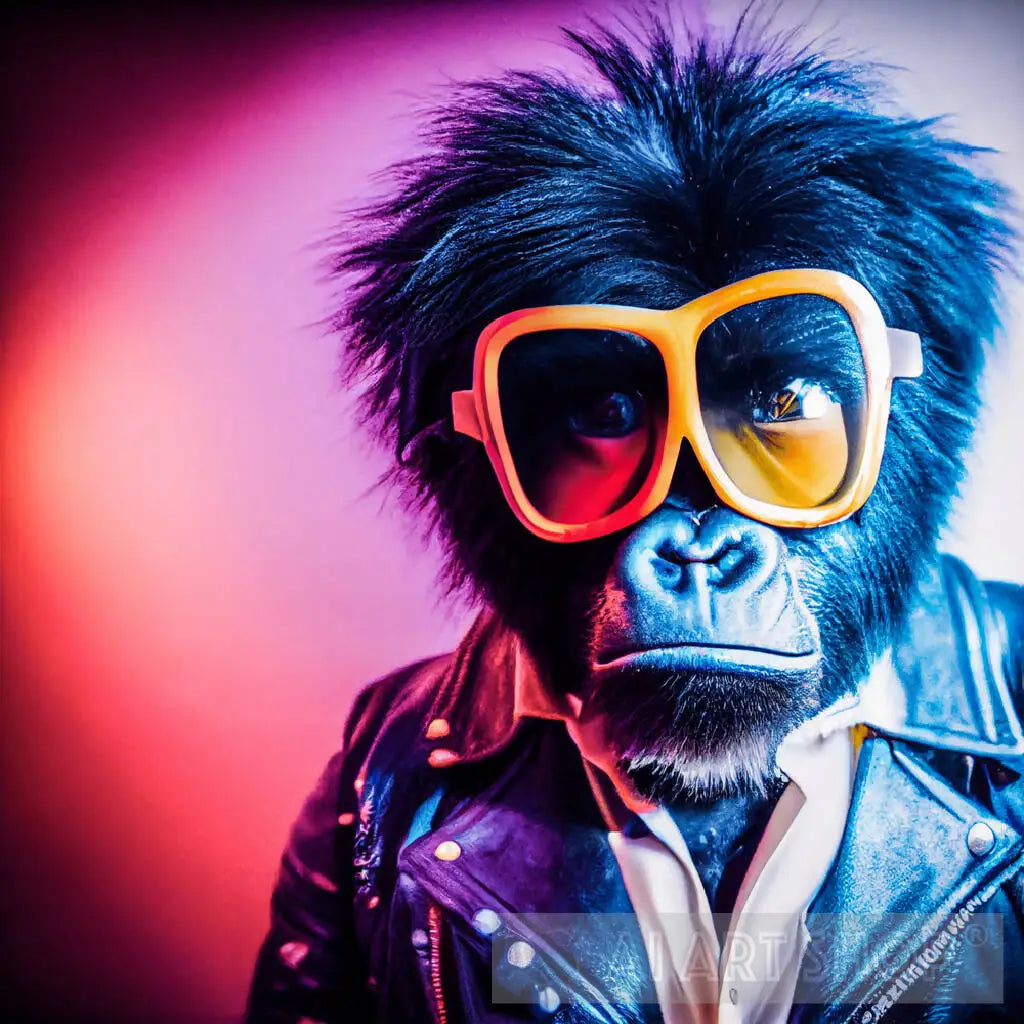 AI Rock and Roll style Monkey Illustration