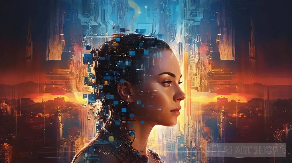 AI sentient beautiful woman