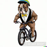 Ai4Eye Beauty Of Bulldog Bow Biker Animal Ai Art