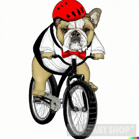 Ai4Eye Bulldog Biker Animal Ai Art