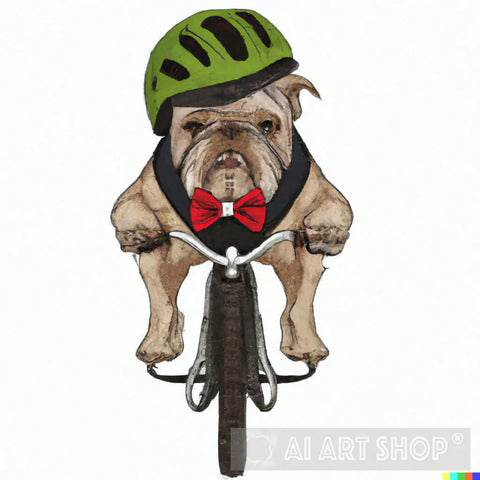 Ai4Eye Bulldog Bow Biker Animal Ai Art