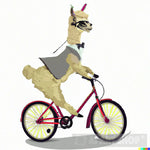 Ai4Eye Lama Bow Biker Animal Ai Art