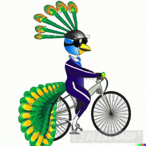 Ai4Eye Peacock Biker Animal Ai Art