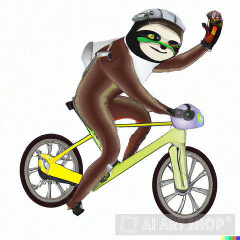 Ai4Eye Sloth Biker Animal Ai Art