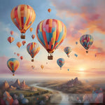 Air Balloons In The Sky Abstract Ai Art