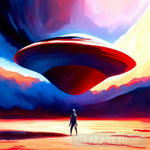 Alien And Its Ufo Abstract Ai Art
