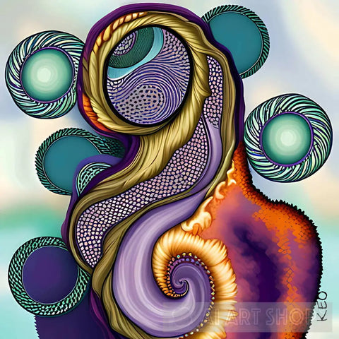 Alien Beauty Abstract Ai Art