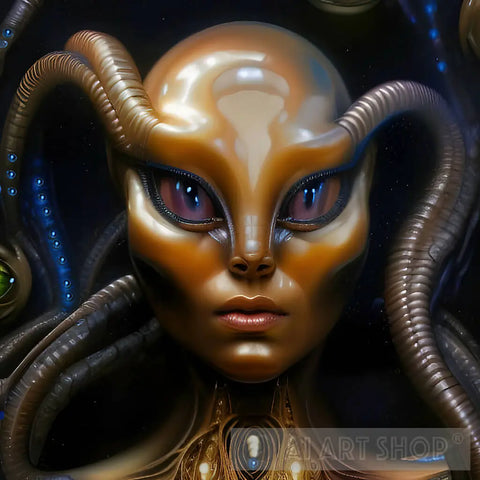 Alien From Andromeda Portrait Ai Art