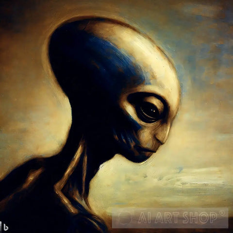 Alien Painted By Da Vinci Ai Painting
