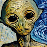 Alien Painted By Van Gogh Ai Painting