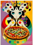 Alien Pizza Delivery Abstract Ai Art