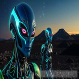 Aliens Extra-Terrestrials Ufo Ovinis Ai Artwork