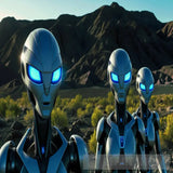 Aliens Extra-Terrestrials Ufo Ovinis Ai Artwork