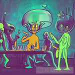 Aliens Having Drinks Abstract Ai Art