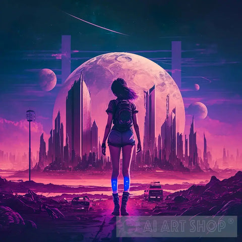 Alone In The Future Ai Artwork