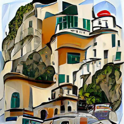Amalfi Coast Ai Artwork