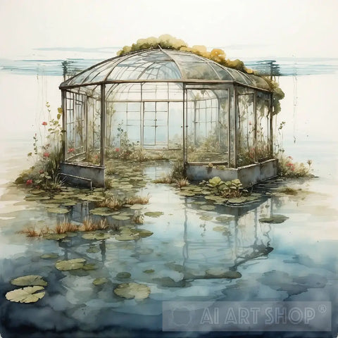 An Abandoned Greenhouse Still Life Ai Art