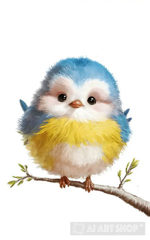 An Adorable Minute Bird Perched On A Tiny Branch Animal Ai Art