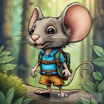 An Adventurous Mouse Under The Summer Sky Exploring Forest Animal Ai Art