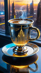 An Elaborately Designed Silver Cup. Ai Artwork