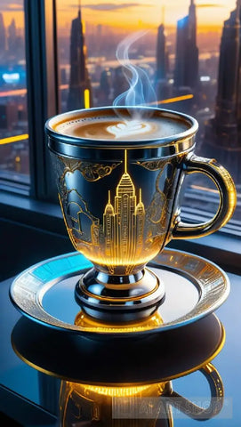 An Elaborately Designed Silver Cup. Ai Artwork