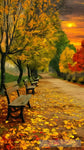 An Imaginative Picture Of A Wonderfully Beautiful Garden With Empty Benches And Attractive