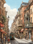 An Old City In The Daily Routine Ai Painting