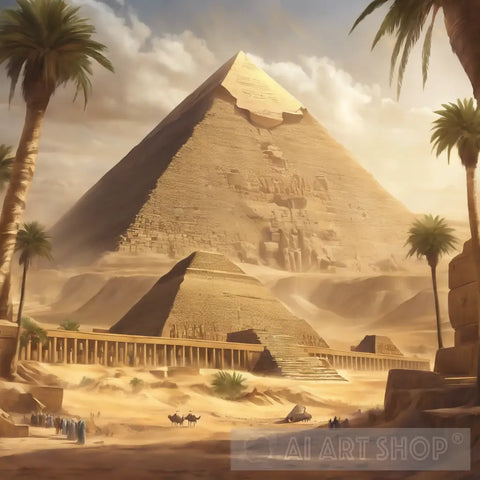 Ancient Egyptian Civilization (Pyramids) Ai Artwork