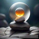 Ancient Rock Spirit With A Crystal Orb Portrait Ai Art