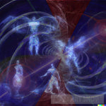 Angels Crossing Hyper-Dimensions I Ai Artwork