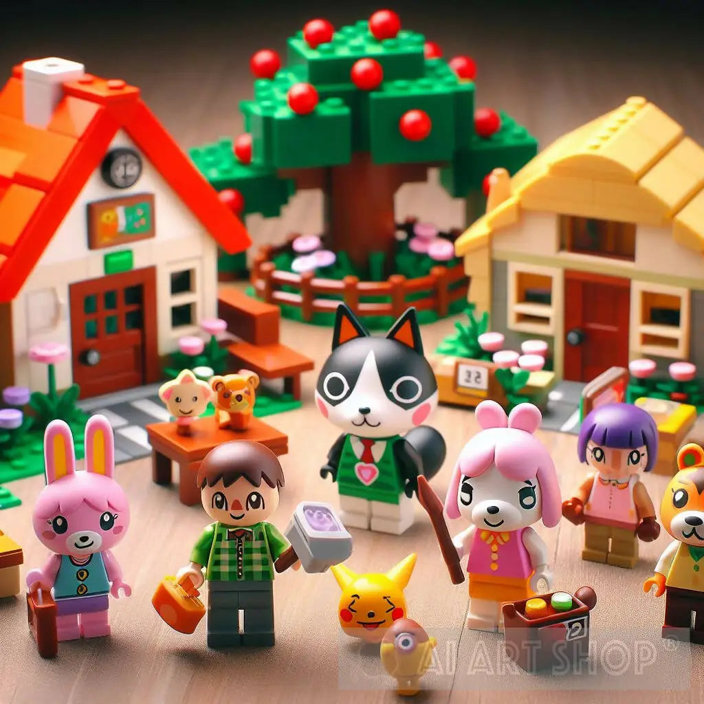 Animal crossing themed LEGO mini figures, LEGO set