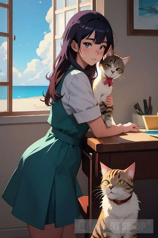 Anime Cats Ai Artwork